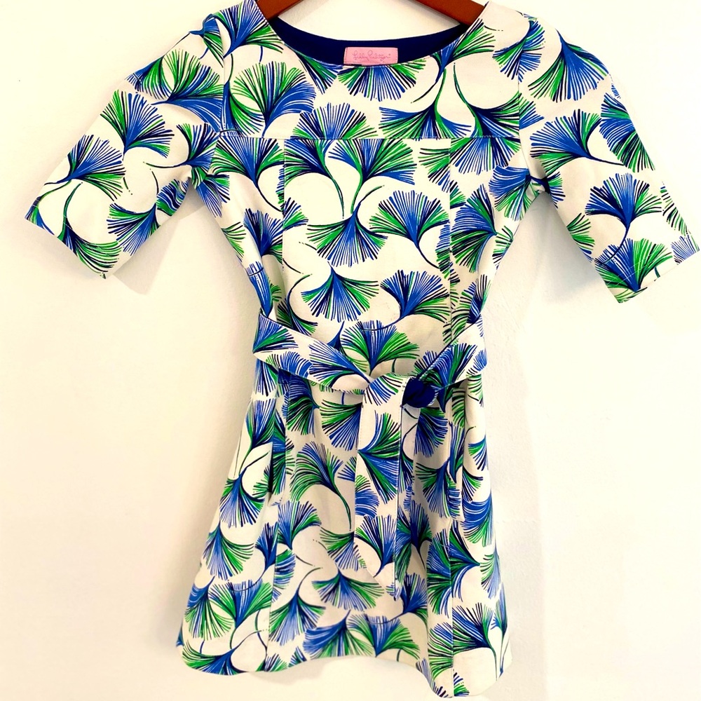 Lilly Pulitzer Floral Girls Dress SZ M